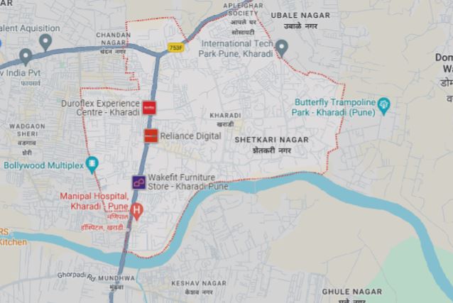 Sobha Kharadi Location Map